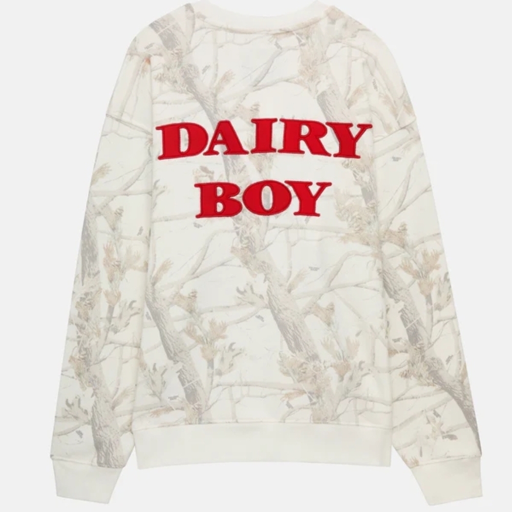Dairy Boy White Woodland Sweatshirt XL NWT